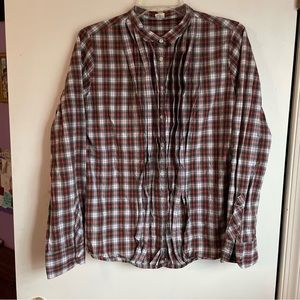 J.Crew- Green, Red, and White Plaid Button Down Shirt